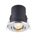 Saxby 50682 ShieldPLUS Tilt, Fire Rated, Dimmable GU10 Downlight  Fully Adjustable Polished Chrome