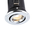 Saxby 50682 ShieldPLUS Tilt, Fire Rated, Dimmable GU10 Downlight  Fully Adjustable Polished Chrome