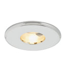 Saxby 50686 ShieldPlus IP65 Fire Rated, Dimmable, GU10 Downlight for Bathrooms in Polished Chrome