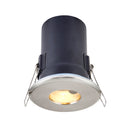 Saxby 50688 ShieldPlus IP65 Fire Rated, Dimmable, GU10 Downlight for Bathrooms in Satin Nickel (Brushed Steel Effect)
