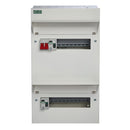 Crabtree 518-28383B 18 Way Duplex Dual RCD Consumer Unit 100A Main Switch, 80A 30mA RCD +8, 80A 30mA RCD +10