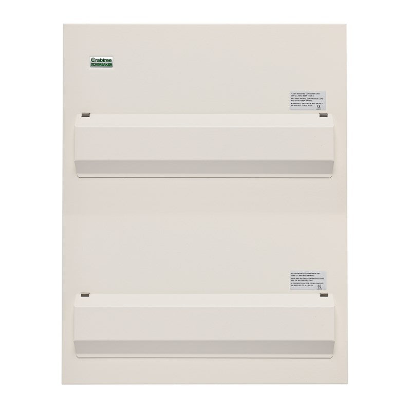 Crabtree 524-DFLA Consumer Unit Flush Lid Assembly, 24 Module