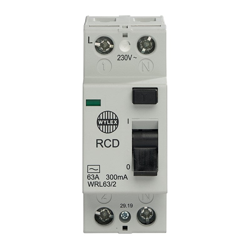 Wylex WRL63-2 100A 300mA DP Type AC RCCB