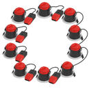 Ansell Prism Pro CCT LED Downlight – Fire Rated, IP65 Waterproof, Dual Wattage + White Bezels– White (10 Pack, APRIP/1/MP1)