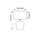 Endon 61149 Waldorf 1-Light Table Lamp – High Shine Copper Finish with Silk Shade for Elegant Home Lighting