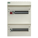 Crabtree 524-28383B 24 Way Duplex Dual RCD Consumer Unit 100A Main Switch, 80A 30mA RCD +11, 80A 30mA RCD +13