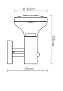 Saxby 67702 Roko PIR 1lt wall 7W IP44