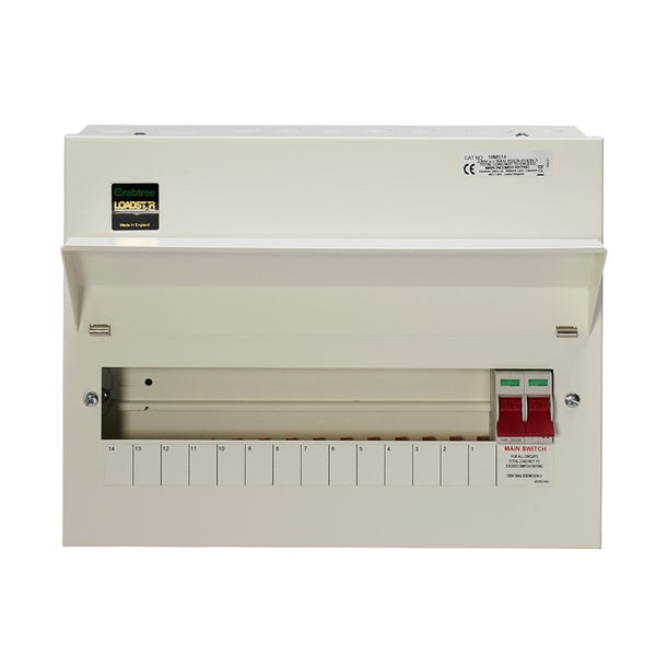 Crabtree 18MS14 14 Way Consumer Unit Main Switch 100A, Flexible Configuration