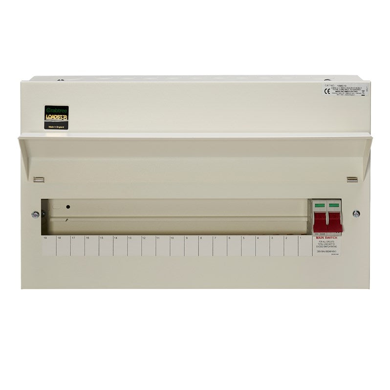 Crabtree 18MS19 19 Way Consumer Unit Main Switch 100A, Flexible Configuration