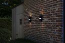 Lutec 5117201012 mika 2 x gu10 outdoor wall light matt black