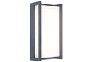 Lutec 5193001118 qubo ip54 integrated led wall light in dark grey 1100 lumen 3000k