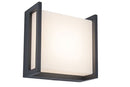 Lutec 5195401118 qubo ip54 integrated led wall light in dark grey 650 lumen 3000k