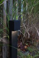 Lutec 7104002012 gemini xf ip54 integrated led bollard light in matt black 800 lumen 3000k