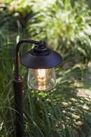 Lutec 7264210213 cate ip44 e27 bollard light in black-rust