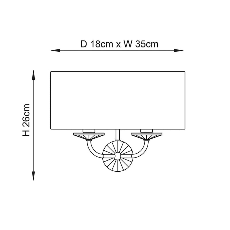 Endon 70562 Nixon 2lt Wall