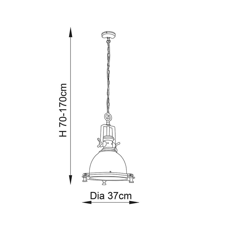 Endon 73103 Fenton 1lt Pendant