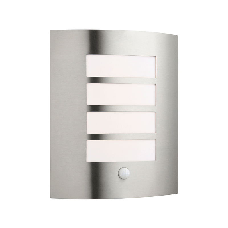 Saxby 75931 Bianco LED PIR 1lt wall IP44 7W warm white