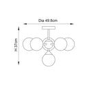 Endon 76501 Oscar 6-Light Semi Flush - Elegant Lighting Solution for High-End Interiors