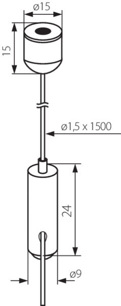 KANLUX ROPE-NT 150 SINGLE Accessory for recessed modular light fittings ROPE