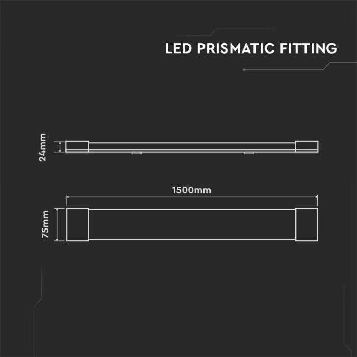 V-Tac 8054 VT-8350 50W LED GRILL FITTING 150CM 6500K