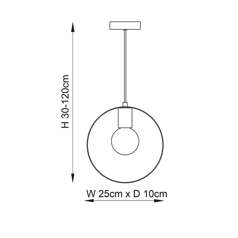 Endon 81921 Hoop 1lt Pendant