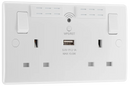 BG 822UWR 13A Double Socket with WiFi Range Extender & USB