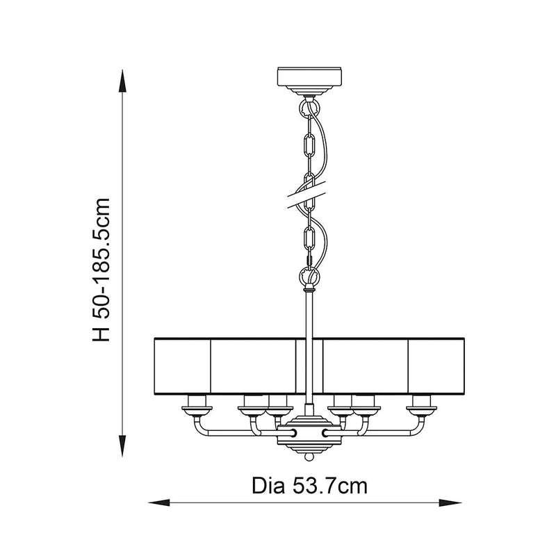 Endon 94381 Highclere 6lt Pendant