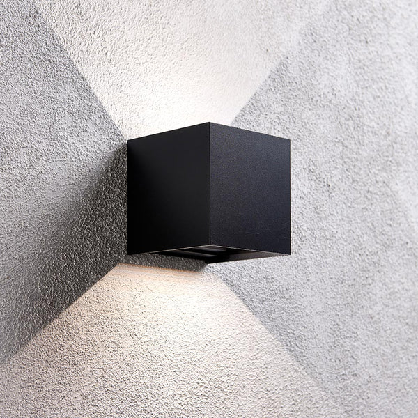 Saxby 97824 Glover CCT (Colour Changing) Outdoor/Indoor Angled Wall Light w/ Integrated LED in Matt Black