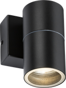 Knightsbridge MLA OWALL01BK 230V IP54 GU10 Fixed Single Wall Light - Black