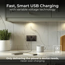 BG NBN22UAC22B Double switched single pole, with USB A + C (22W)