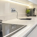 BG NBS22UAC12G Double switched single pole, with USB A + C (12W)