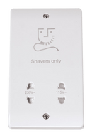 Click Scolmore CCA100 115/230V Dual Shaver Socket Outlet