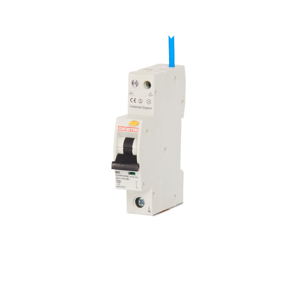 Contactum CCPBR1020AB 20A, Single Pole, Three Phase, B Curve Compact RCBO