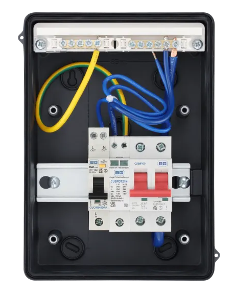 BG CFEV5RDA Electric Vehicle (EV) Distribution Board w/ 100A Main Switch, RCBO & T2 SPD