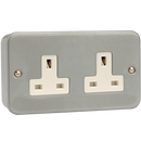 Click Scolmore CL032 2 Gang 13A Unswitched Socket Outlet