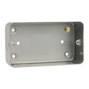 Click Scolmore CL088 Metal Clad 2 Gang Mounting Box (50mm Deep)