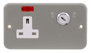 Click Scolmore CL675 13A 1 Gang DP Key Lockable Socket With Neon