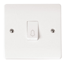 Click Scolmore CMA027 10AX 1 Gang 1 Way Retractive Switch 'Bell'