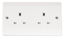 Click Scolmore CMA032 13A 2 Gang Unswitched Socket Outlet