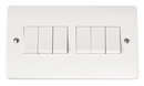 Click Scolmore CMA105 10AX 6 Gang 2 Way Plate Switch