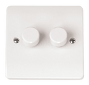 Click Scolmore CMA162 CMA 2GANG 2WAY 100W LED DIMMER SWITCH