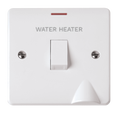 Click Scolmore CMA2046 20A DOUBLE POLE 'WATER HEATER' SWITCH WITH LED & FLEX OUTLET