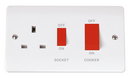 Click Scolmore CMA204 Mode - 50A Cooker Control Unit - Orange Rockers