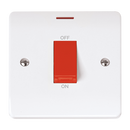 Click Scolmore CMA2201 Mode - 50A 1 Gang Double Pole Switch With LED - Red Rocker