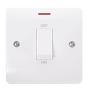 Click Scolmore CMA2501 Mode - 50A 1 Gang Double Pole Switch With LED - White Rocker