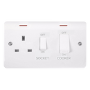 Click Scolmore CMA2505 Mode - 50A Cooker Control Unit With LEDs - White Rockers