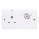 Click Scolmore CMA2675 13A 1G DOUBLE POLE KEY LOCKABLE SOCKET WITH LED (TWIN EARTH)