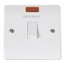 Click Scolmore CMA623-MW 20A DOUBLE POLE SWITCH WITH NEON - MICROWAVE ETCHING