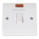 Click Scolmore CMA623-WH 20A DOUBLE POLE SWITCH WITH NEON - WATER HEATER ETCHING