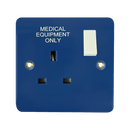 Click Scolmore CMA635BL 13A 1G DP SW BLUE MEDICAL SOCKET TE